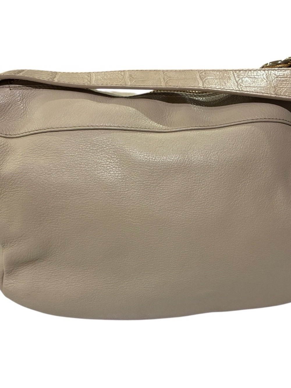 Furla Beige Leather Belt Bag / Crossbody w/ Gold Hardware - Picture 5 of 16